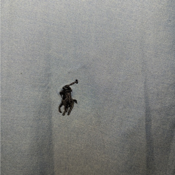 Ralph Lauren Polo Men's Blue Button-Down Shirt with Embroidered Logo 16 34/35 - Picture 5 of 6